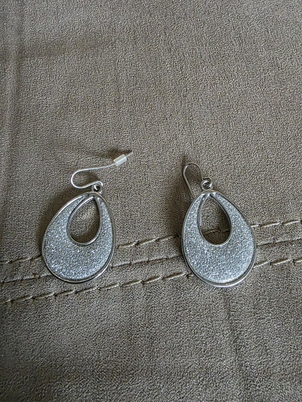 Silver Sparkly Earrings